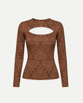 Blusa Escote Trendy Café