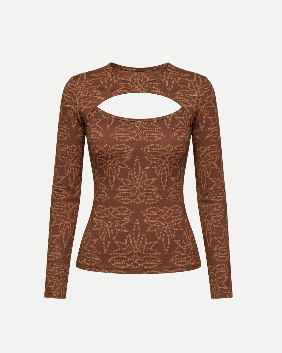 Blusa Escote Trendy Café