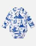Camisa Baby Blanco/Azul