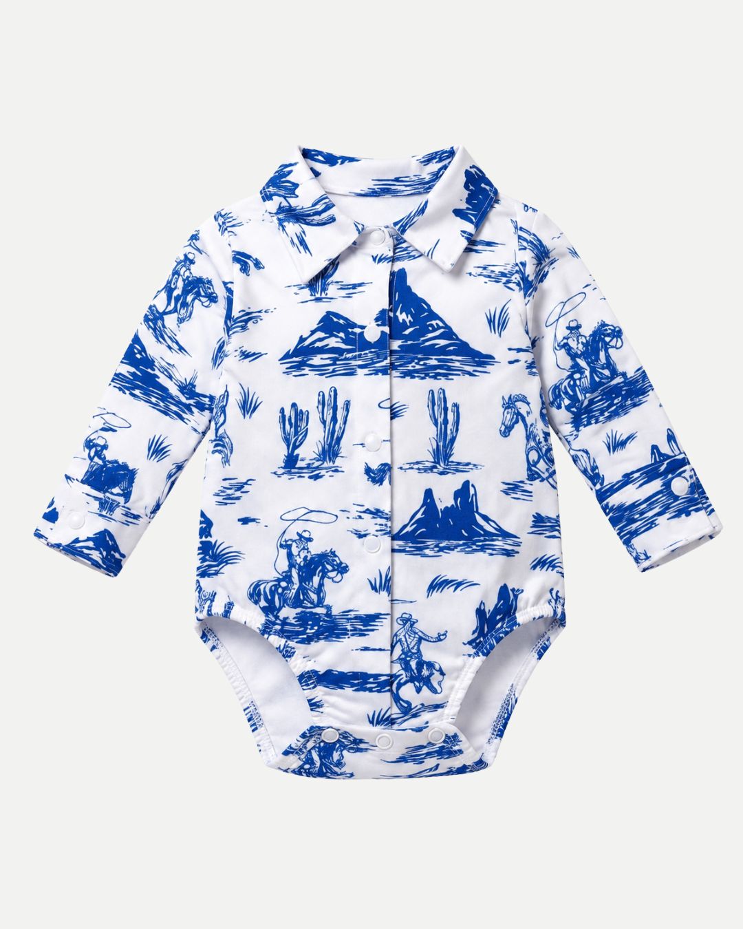 Camisa Baby Blanco/Azul