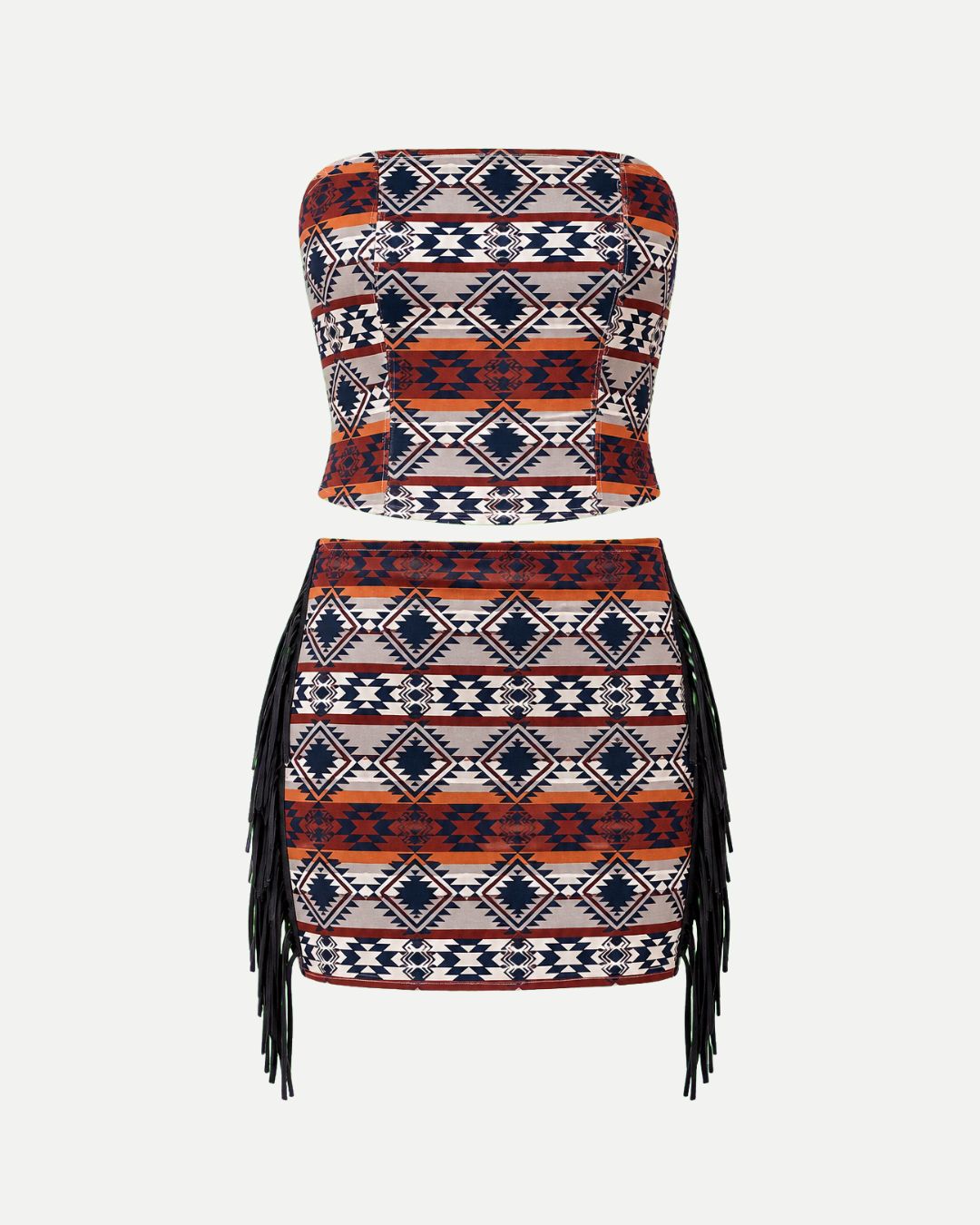 Conjunto Corset y Falda Terracota