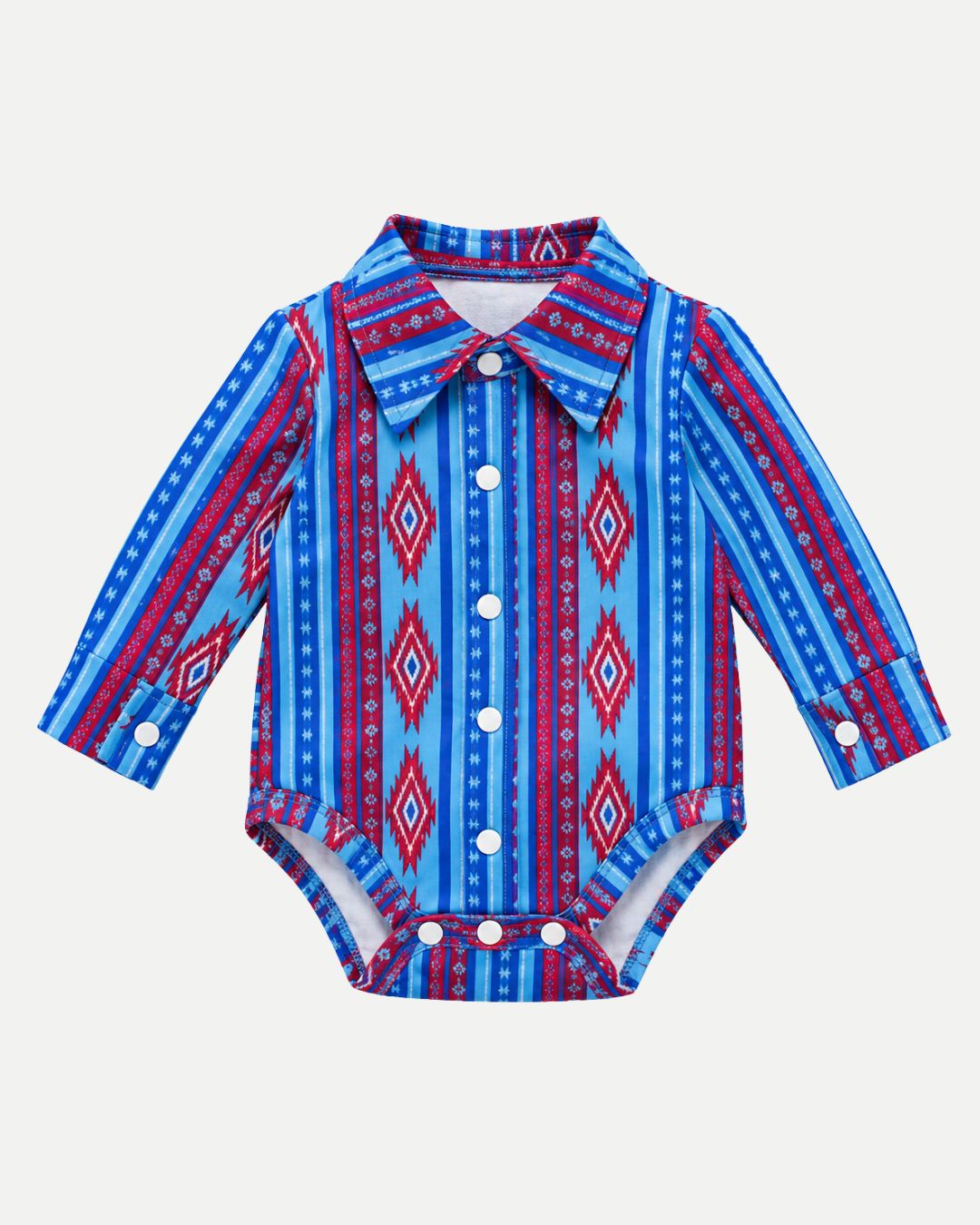 Camisa Baby Azul/Rojo