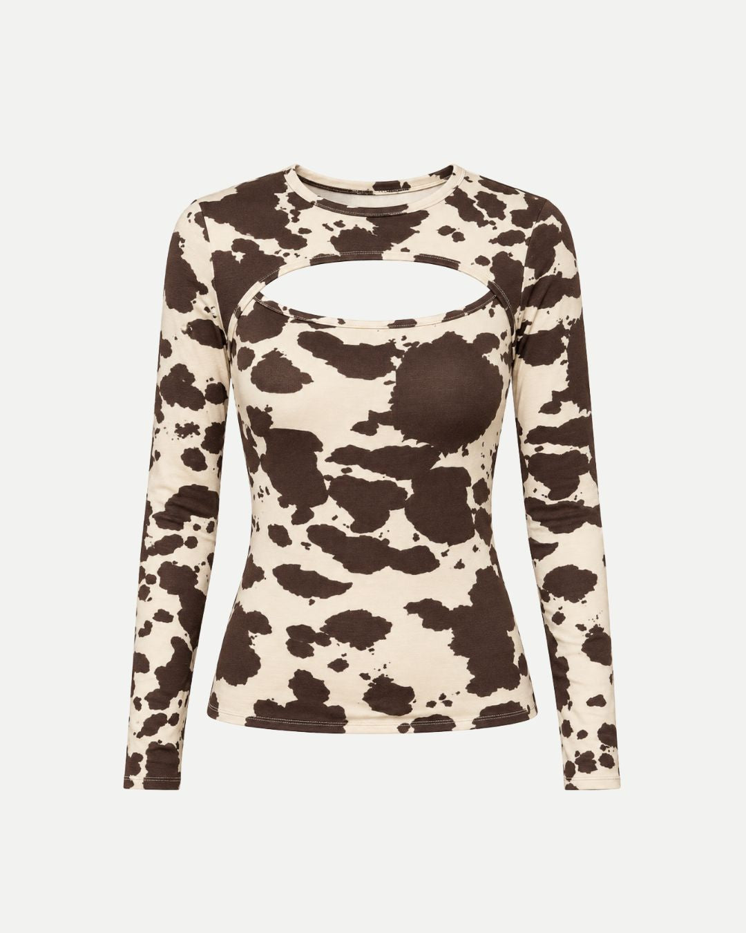 Blusa Escote Trendy Vaca Café