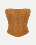 Corset Bordado Camel