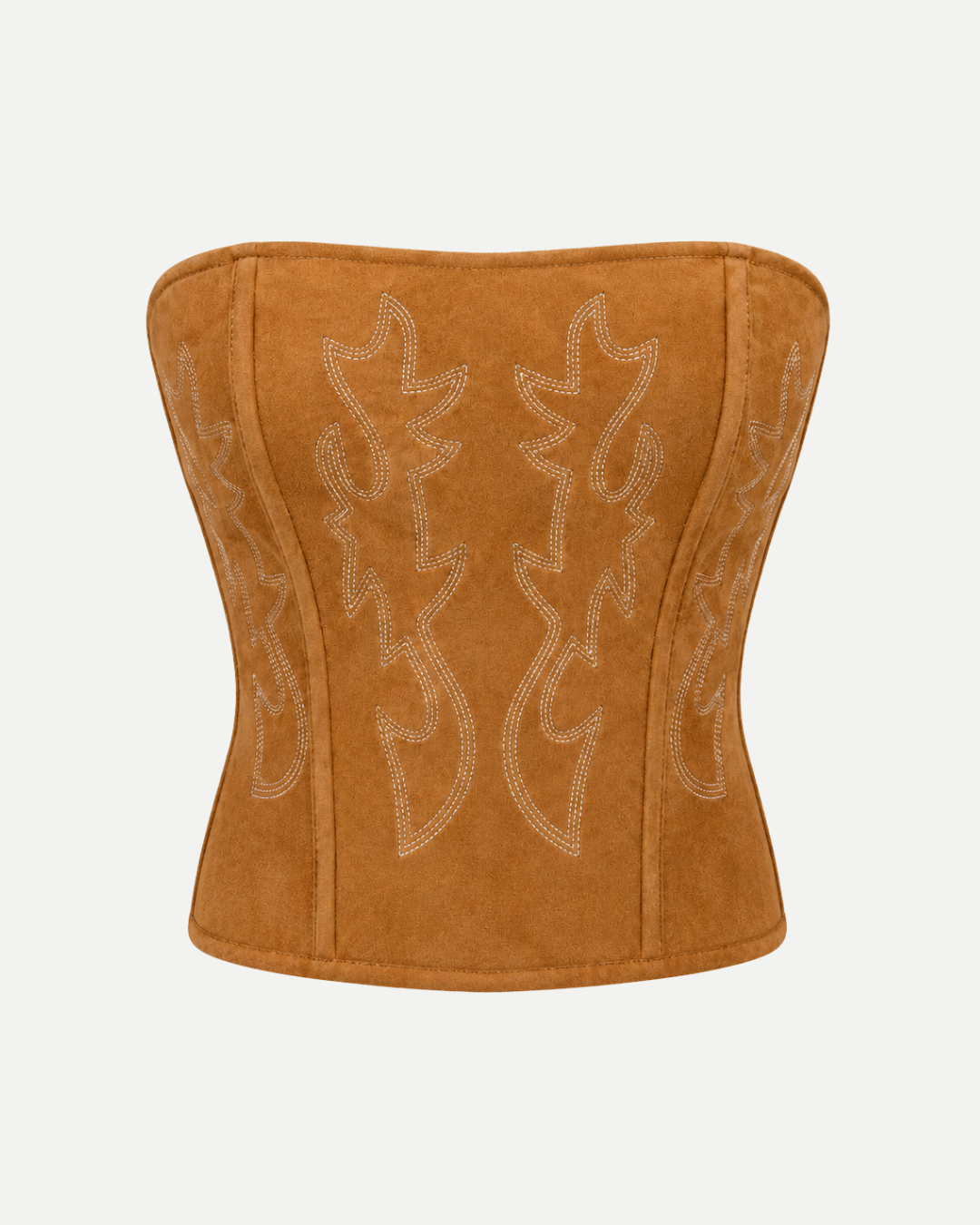 Corset Bordado Camel