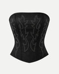 Corset Bordado Negro