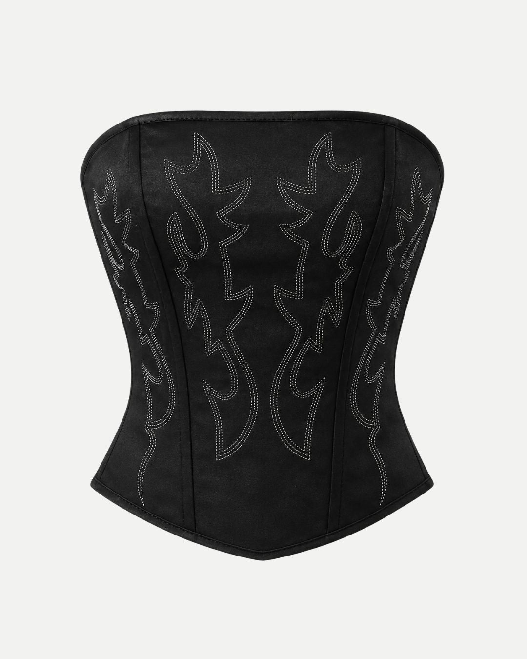 Corset Bordado Negro