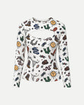 Blusa Escote Trendy Estampada Blanca