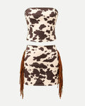 Conjunto Corset y Falda Café