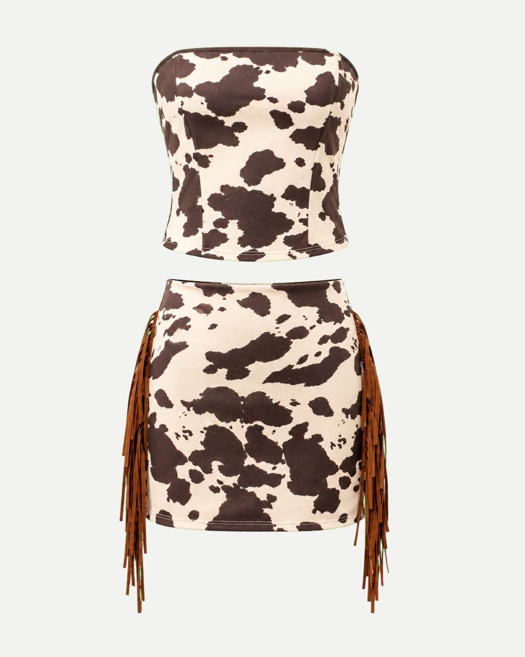 Conjunto Corset y Falda Café
