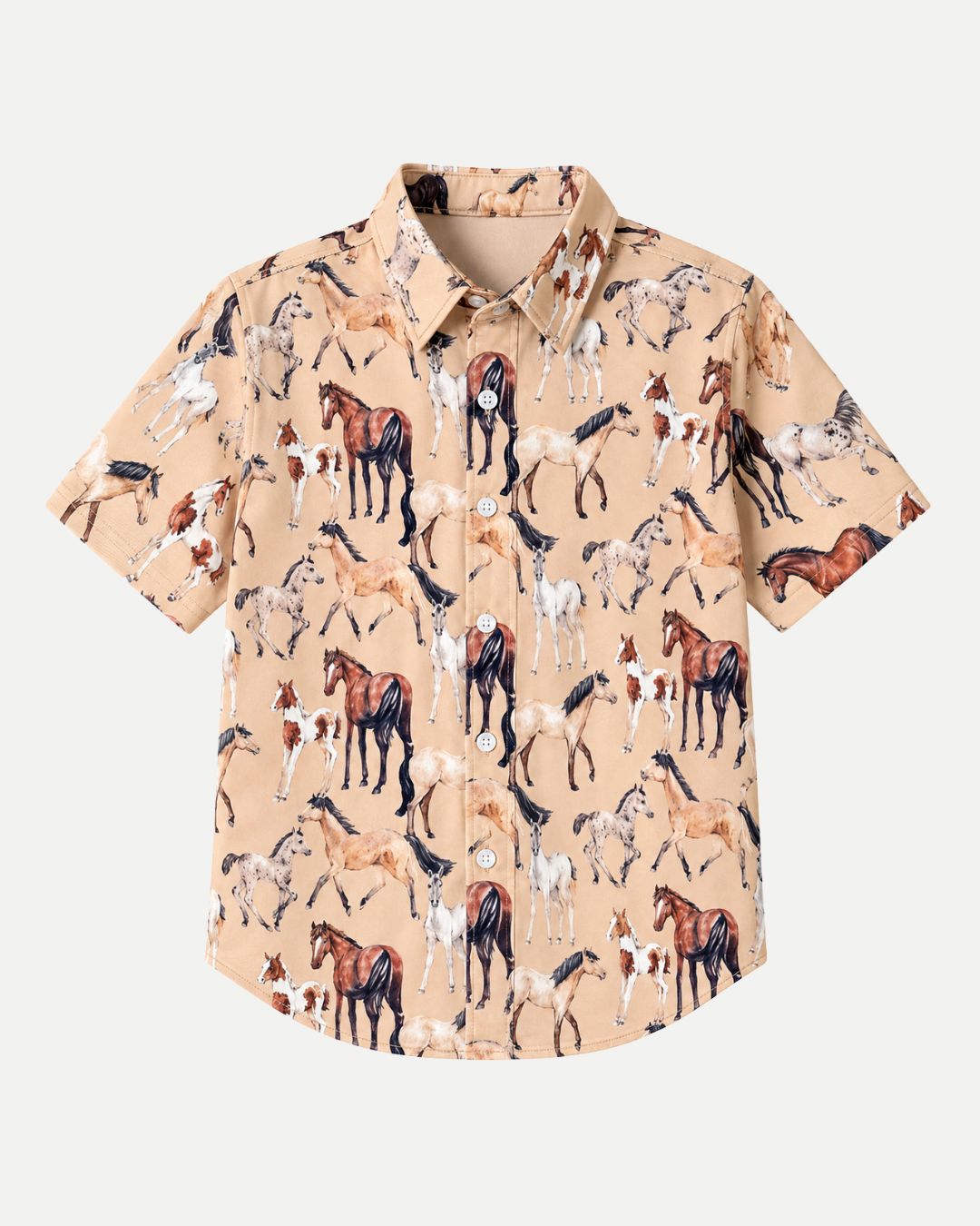Camisa Manga Corta Crema