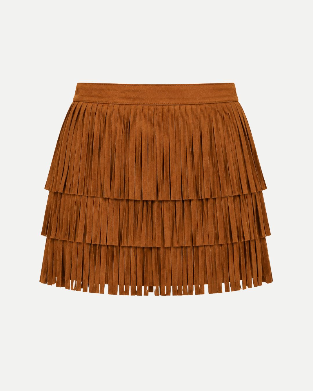 Minifalda Camel con Flecos