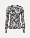 Blusa Mesh Animal Print Gris